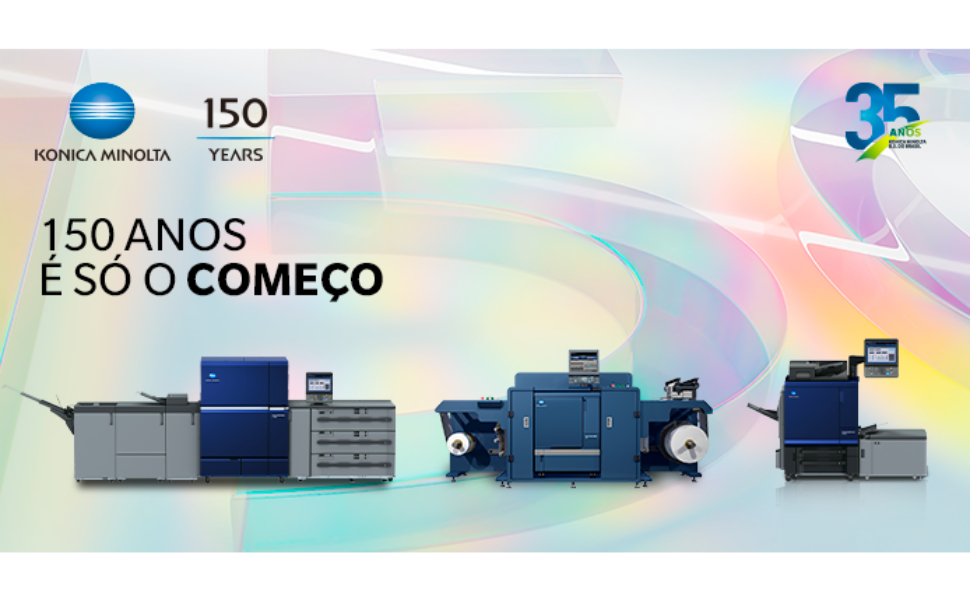 Celebrando 150 anos, Konica Minolta leva portfólio completo de impressão digital para a FESPA Digital Printing 2023